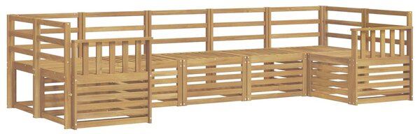 VidaXL Kültéri kanapé szett 7 pcs Fehér 304 x 128,5 x 73 cm