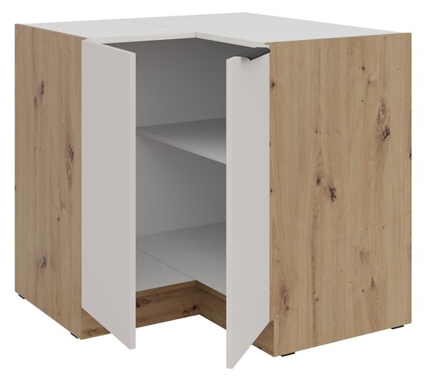 Sarok alsó konyhaszekrény Sayla 90x90 DN 2F BB (kasmír + artisan tölgy)