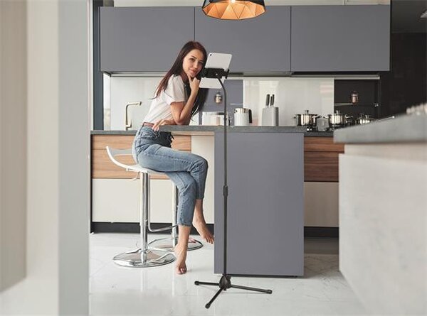 Tablet tartó állvány, padló, DURABLE TWIST FLOOR (DB894201)
