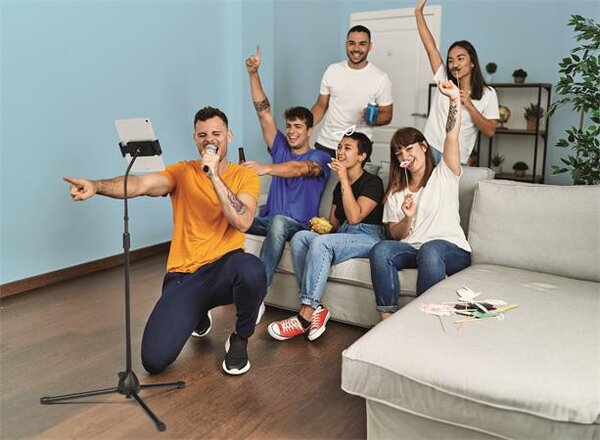 Tablet tartó állvány, padló, DURABLE TWIST FLOOR (DB894201)