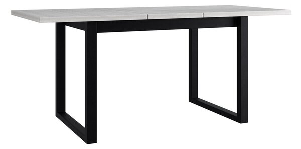 Asztal Victorville 327, 78x92cm, Fekete, Fehér