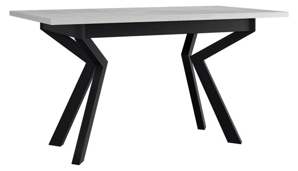 Asztal Victorville 328, 79x80cm, Fekete, Fehér