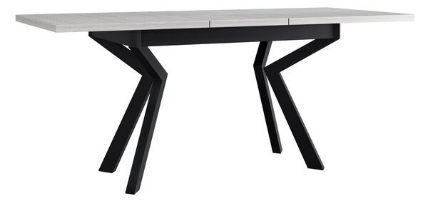 Asztal Victorville 328, 79x80cm, Fekete, Fehér
