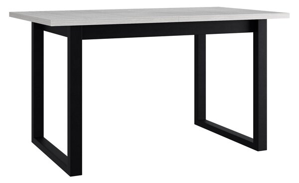 Asztal Victorville 327, 78x92cm, Fekete, Fehér