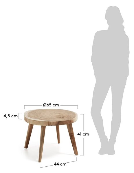 Munggurfa kerek tárolóasztal ø 65 cm Wellcres – Kave Home