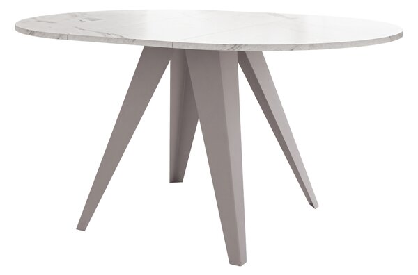 Asztal Oswego 174, 76cm, Fehér márvány, Kasmír