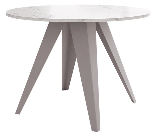 Asztal Oswego 174, 76cm, Fehér márvány, Kasmír