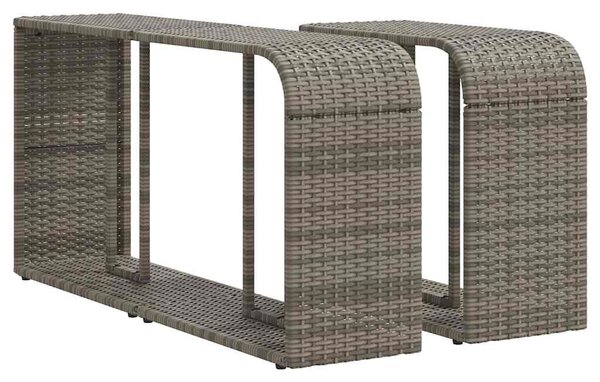 VidaXL 11 db szürke polyrattan kerti kanapégarnitúra párnákkal