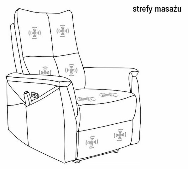 Neptun M Elektromos Masszázsfotel Bársony Tengerészkék Relax