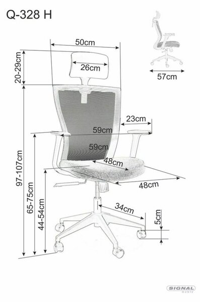 Q-328H Ergonomikus Hálós Forgószék Zöld-Fekete Állítható Fejtámlával
