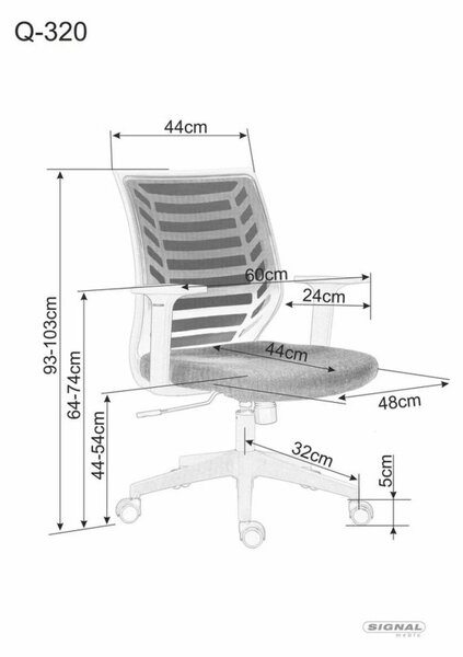 Q-320 Ergonomikus Hálós Forgószék Rózsaszín