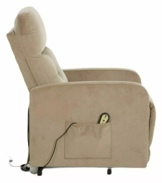Otus II Elektromos Bársony Relax Fotel Bézs