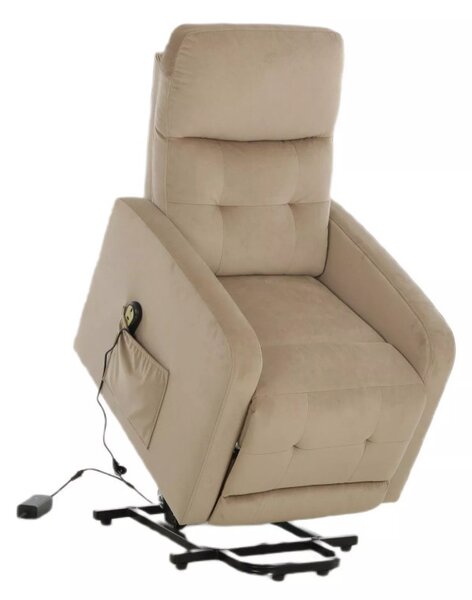 Otus II Elektromos Bársony Relax Fotel Bézs