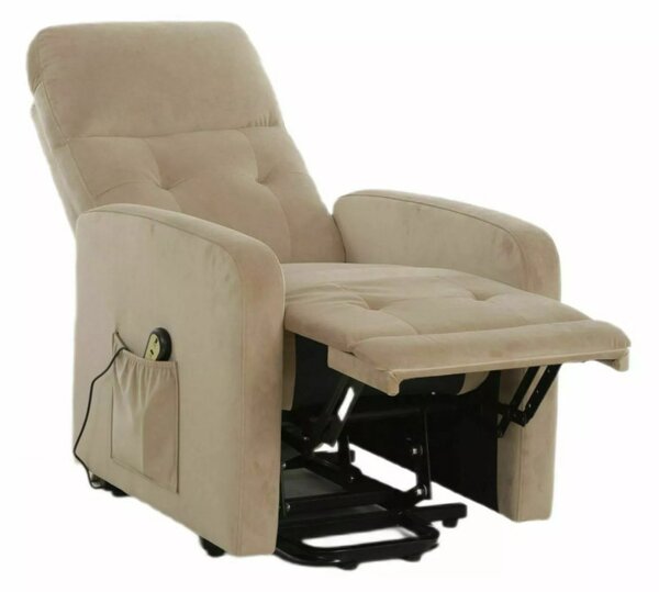 Otus II Elektromos Bársony Relax Fotel Bézs