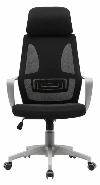 Q-095 Ergonomikus Hálós Forgószék Fejtámlával Fekete OBRQ095CSZ