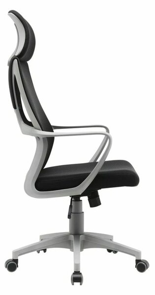 Q-095 Ergonomikus Hálós Forgószék Fejtámlával Fekete OBRQ095CSZ