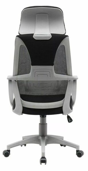 Q-095 Ergonomikus Hálós Forgószék Fejtámlával Fekete OBRQ095CSZ