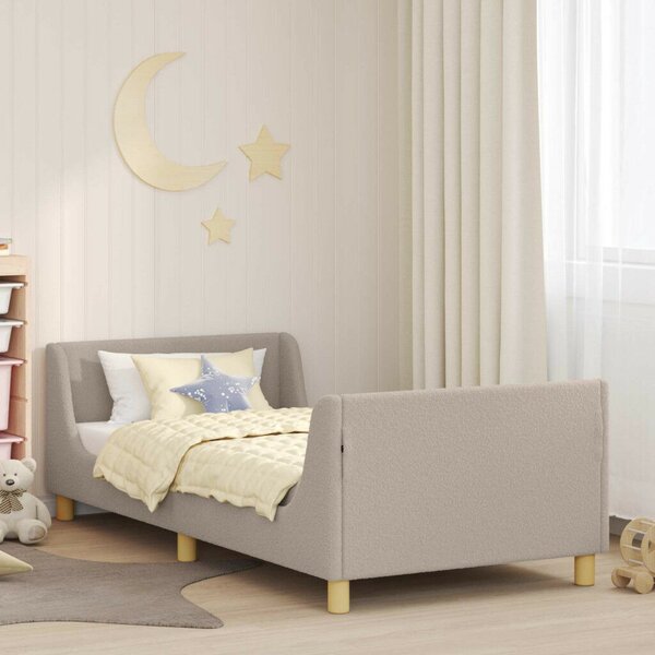 VidaXL Gyerekágy kerettel Világosszürke 90 x 190 cm Juh Gyapjú