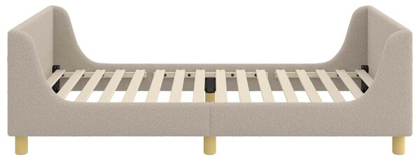 VidaXL Gyerekágy kerettel Világosszürke 90 x 190 cm Juh Gyapjú