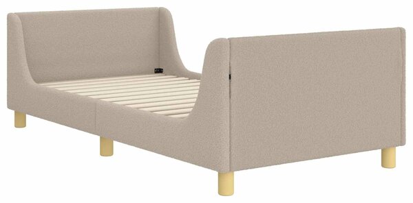 VidaXL Gyerekágy kerettel Világosszürke 90 x 190 cm Juh Gyapjú