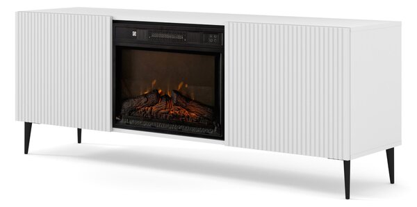 TV szekrény/asztal elektromos kandallóval FPB 2D 170 C Rowanna (fehér)