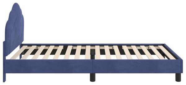 VidaXL Gyerekágy kerettel Rendőrségi kék 80 x 200 cm Bársony