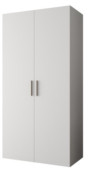 Ruhásszekrény 100 cm Borry 1 (fehér + ezüst)
