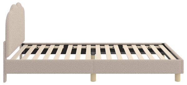 VidaXL Gyerekágy kerettel fejtámlával Világosszürke 90x190 cm Bouclé