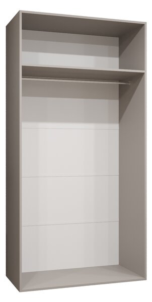 Ruhásszekrény 100 cm Borry 1 (kasmír + fekete)