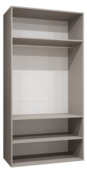 Ruhásszekrény 100 cm Borry 1 (kasmír + fekete)