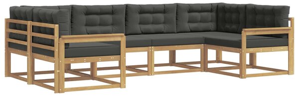 VidaXL Kültéri kanapé szett párnával 6 pcs Fehér és Antracitszürke