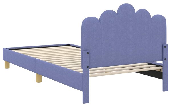 VidaXL Gyerekágy kerettel fejtámlával Farmerkék 90 x 190 cm Szövet