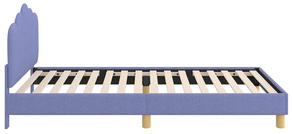 VidaXL Gyerekágy kerettel fejtámlával Farmerkék 90 x 190 cm Szövet