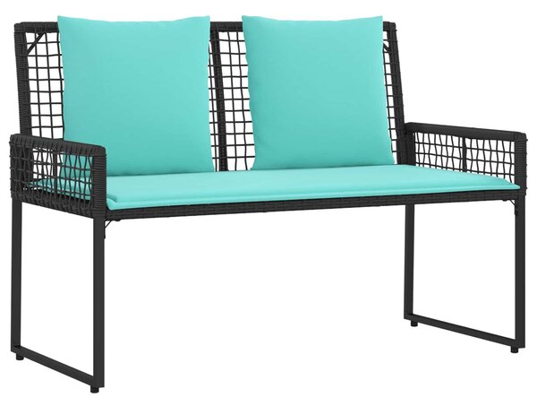 VidaXL Kültéri Bútor Szett párnával 4 pcs Fekete és Türkiz