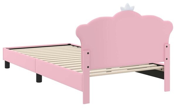 VidaXL Gyerekágy kerettel Rózsaszín 80 x 200 cm PU