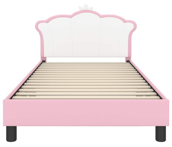 VidaXL Gyerekágy kerettel Rózsaszín 80 x 200 cm PU