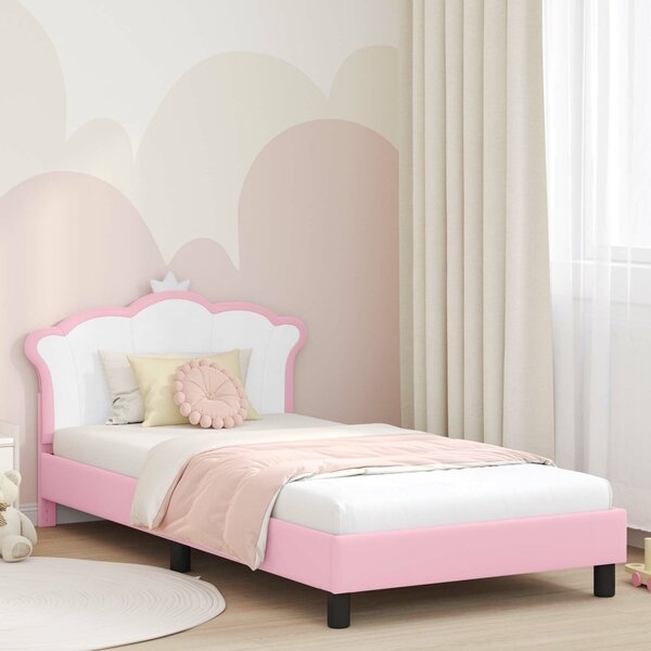 VidaXL Gyerekágy kerettel Rózsaszín 80 x 200 cm PU