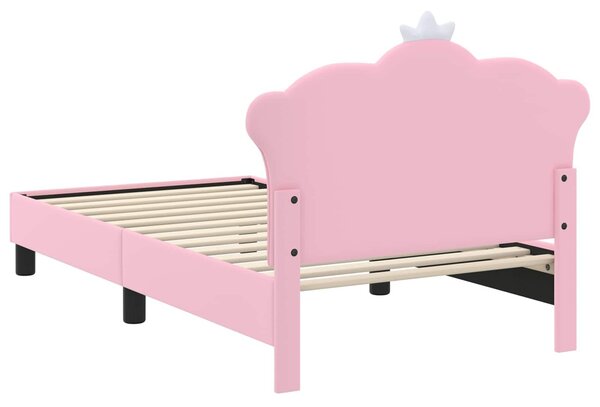 VidaXL Gyerekágy kerettel Rózsaszín 80 x 160 cm PU