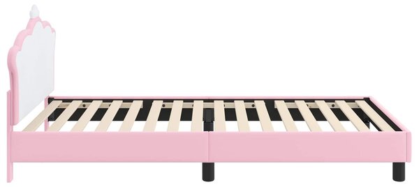 VidaXL Gyerekágy kerettel Rózsaszín 80 x 200 cm PU