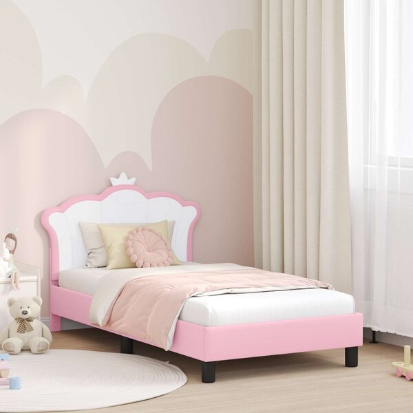 VidaXL Gyerekágy kerettel Rózsaszín 80 x 160 cm PU
