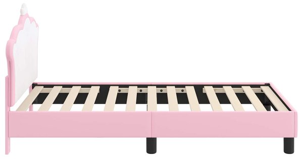 VidaXL Gyerekágy kerettel Rózsaszín 80 x 160 cm PU
