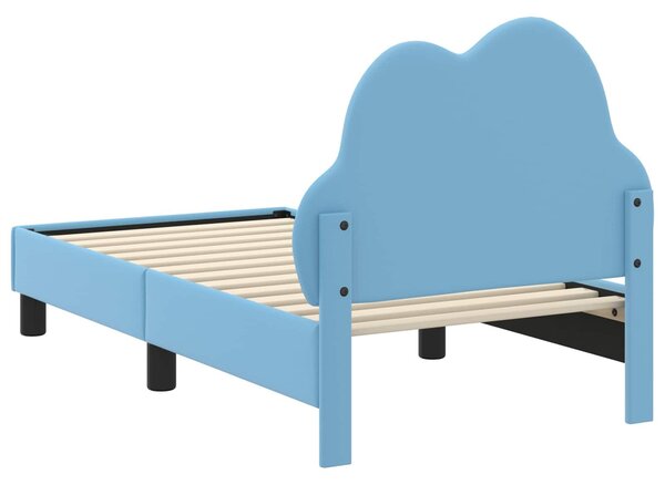 VidaXL Gyerekágy keret fejtámlával Kék 70 x 140 cm PU