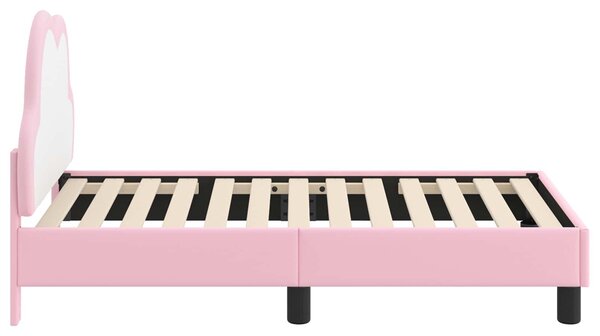 VidaXL Gyerekágy keret fejtámlával Rózsaszín 70 x 140 cm PU