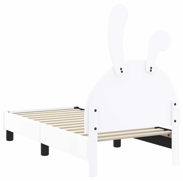 VidaXL Gyerekágy keret fejtámlával fejtámlával Fehér 70 x 140 cm PU
