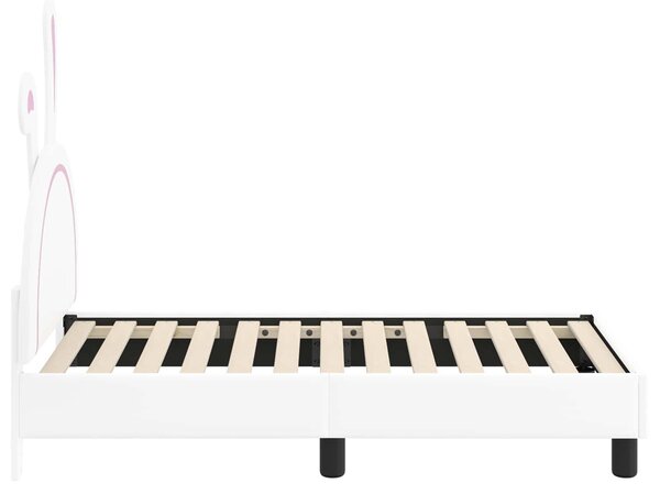 VidaXL Gyerekágy keret fejtámlával fejtámlával Fehér 70 x 140 cm PU