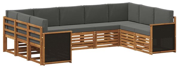 VidaXL Szegmentált kanapé szett párnával 7 pcs Természetes és antracit