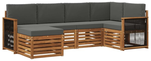 VidaXL Szegmentált kanapé szett párnával 5 pcs Természetes és antracit