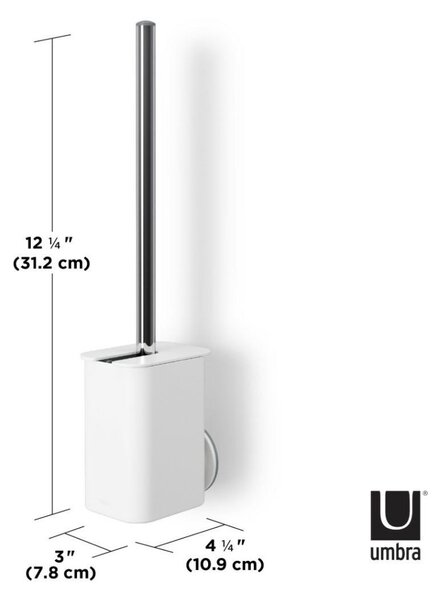 Umbra Flex WC-kefe Gumi Fehér Automatikus Fedéllel