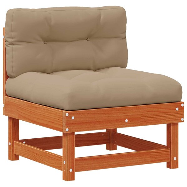 VidaXL Kerti lounge szett 7 pcs Viaszbarna Tömör Fenyőfa