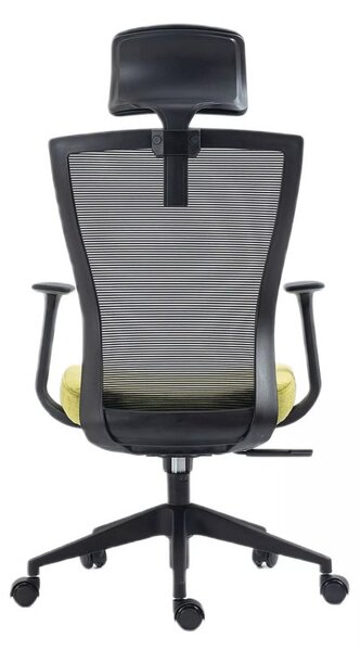 Q-328H Ergonomikus Hálós Forgószék Zöld-Fekete Állítható Fejtámlával